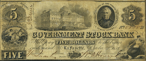 Government Stock Bank $5 note