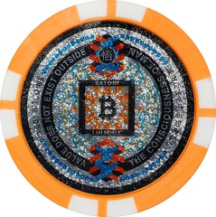 2017 Satori Poker Chip 0.001 Bitcoin Post-Fork obverse