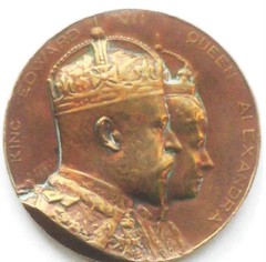 coronation of King Edward VII and Queen Alexandra medal by Emil Fuchs
