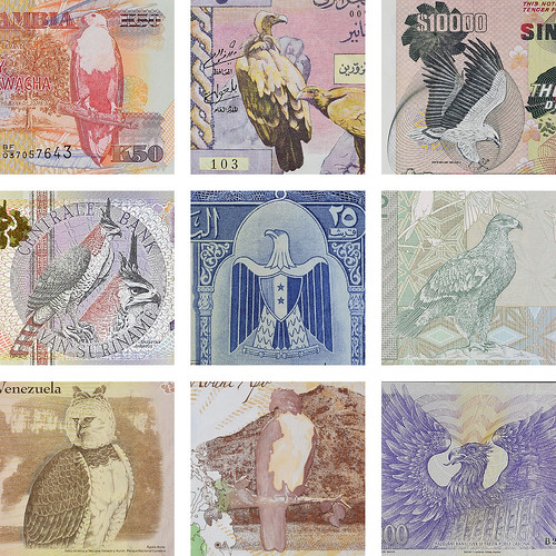 Eagles on paper money