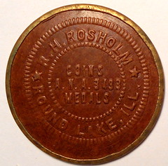 Rosholm encased postage reverse