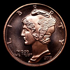 Golden State Mint copper Mercury obverse