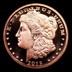 Golden State Mint copper Morgan obverse