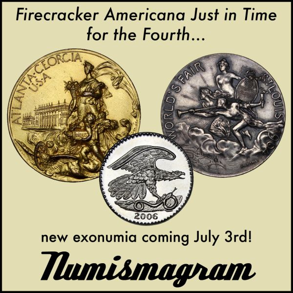 Numismagram E-Sylum ad79 Firecracker Americana