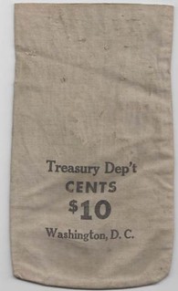 Coin BAg 01 Treasury Dept Cents $10 Washington DC