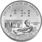 Braille dollar coin