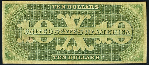 St. Louis $10 Demand note (back)