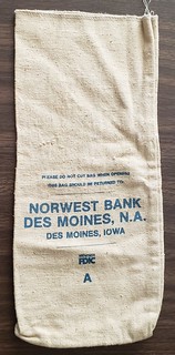 Norwest Bank Des Moines, N.A. Des Moines IA coin bag