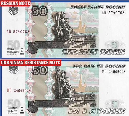 Ukrainian Resistance note compared