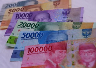 Indonesian large-denomination rupiah paper currency
