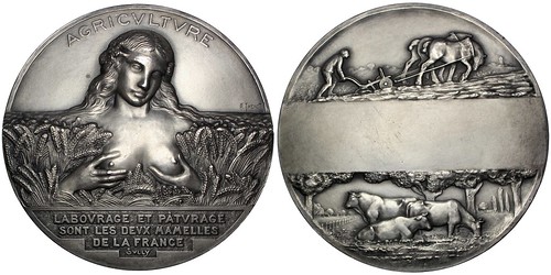 French Art Deco Agriculture medal