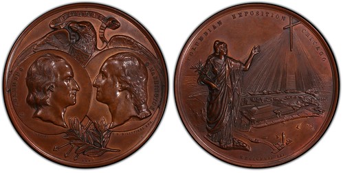 Christopher Columbus & George Washington medal