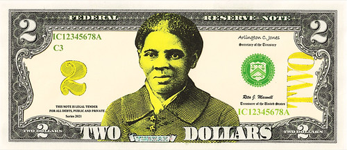Tubman $2 bill design front