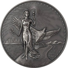 Sandra Deiana Jefferson Independence 10oz silver obverse