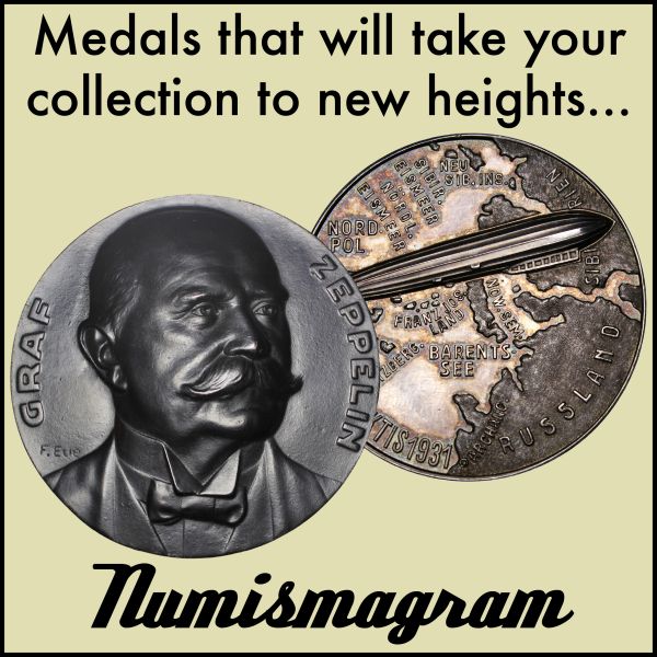 Numismagram E-Sylum ad84 Zeppelin medals