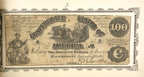 Thian Confederate Note Album September 2, 1861 $100
