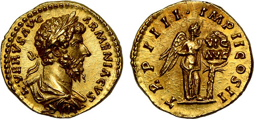 Sovereign Rarities Auction 10 Lot 06 Lucius Verus gold Aureus