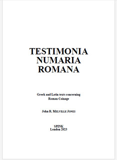 Testimonia Numaria Romana book cover