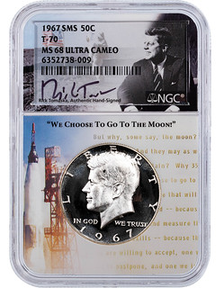 1967-P 50c SMS Kennedy NGC MS68