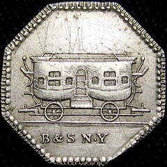 1838 New York and Harlaem Railroad Token reverse