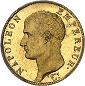 MDC 2023-10 French Collection Sale Lot 058 Napoleon I 40 francs naked head obverse