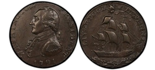 1791 Liverpool Halfpenny 1