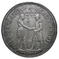 New Zealand  1935 Waitangi Crown reverse