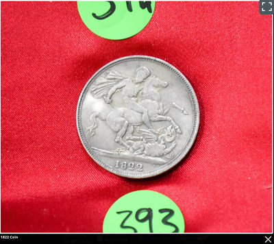 Auction lot described as '1822 coin'