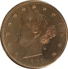 1885 Liberty Nickel obverse