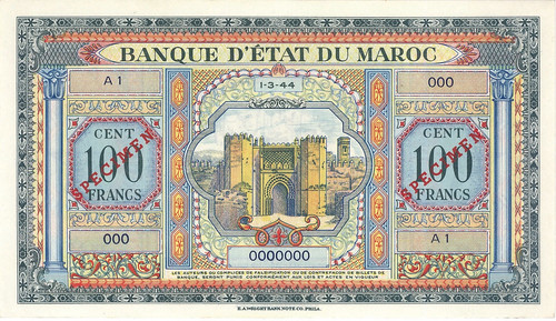 Morocco 100 Franc Proof 08
