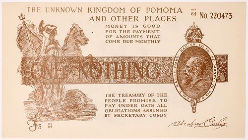 Unknown Kingdom of Pomona One Nothing Note front
