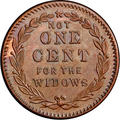 Millions For Contractors Civil War token reverse