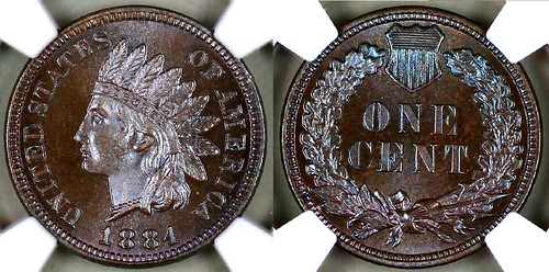 1884 Indian Cent NGC PF66BN