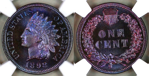 1898 Indian Cent NGC PF66B
