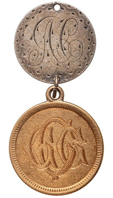 Silver and Gold Coin Love Token Jewelry reverse