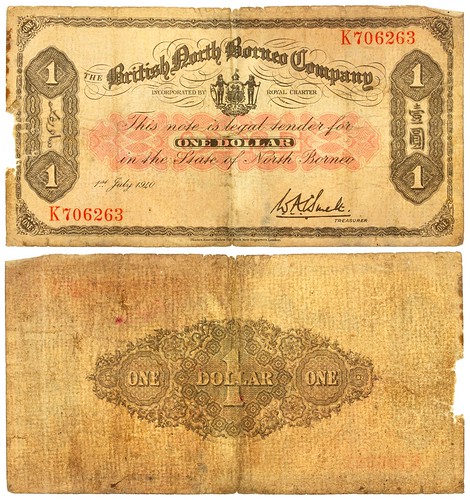 British North Borneo Company One Dollar