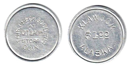 Klawock Alaska NPT $1.00 token