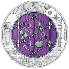2022 Austrian Niobium Extraterrestrial 25 Euro coin reverse
