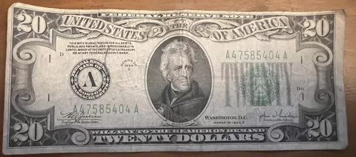 1934C $20 bill