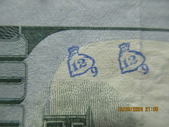 Chop on U.S, paper money 2