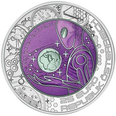 2022 Austrian Niobium Extraterrestrial 25 Euro coin obverse