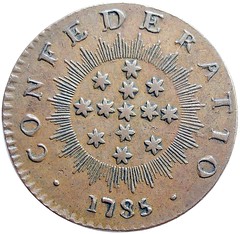 Large Star Confederatio Cent Bolen copy reverse