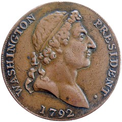 1792 Washington Roman Head Cent electrotype obverse