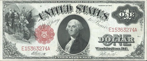 1917 Series U.S. One Dollar bill front