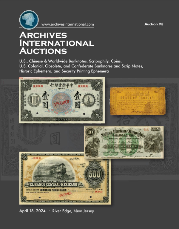 Archives International Sale 93 cover front