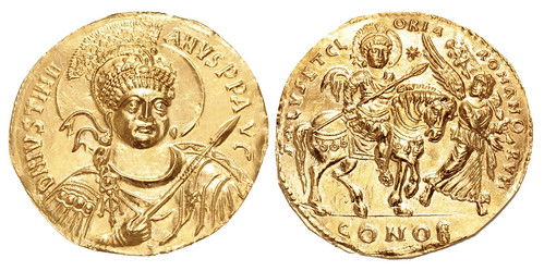 Constantinople mint 36 Solidi Medal gilt electrotype