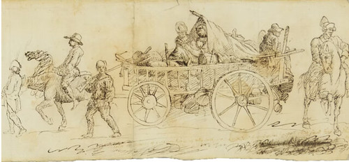 du Simitiere sketch showing Continental Army soldiers