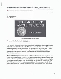 Markowitz 100 Greatest Ancients 3rd edition book review