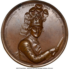 1770 Catherine II Destruction of the Turkish Fleet Medal Obverse