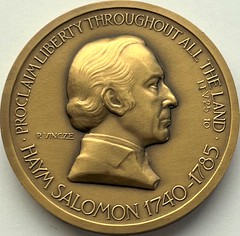Haym Salomon Jewish-American HOF Medal Obverse